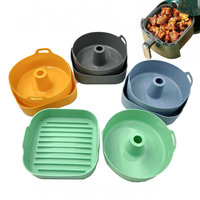Yuye – Panier de cuisson réutilisable carré en silicone épais/fin pour friteuse à air, accessoires pour friteuses à air 4-8QT