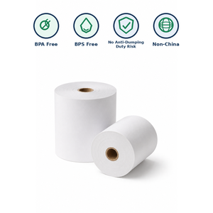 Rollo de Papel Térmico para Recibos de 2-1/4" x 50', Ecológico, para Cajas Registradoras POS, con Logotipo Personalizado OEM - Product Image 1