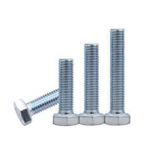 Standard Length Hex <b>Bolt</b> M8x50 M10x100 Carbon Steel Zinc Plated Packaged - Product Image 2
