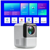 Vente en gros de mini projecteur portable LED WiFi Android et IOS 1080P, projecteur intelligent à commande vocale AI, prix d'usine
