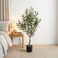 Arbre d'olivier artificiel de haute qualité pour la décoration de la maison et du salon, arbre d'olivier en plastique avec pot