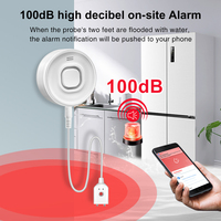Sensor Inteligente de Fugas de Agua WiFi Tuya de Fábrica con Alarma y Conexión a App, Detector de Fugas de Agua para el Hogar y Granjas de Pollos