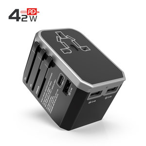 Quốc tế 4 Port USB 42 W PD du lịch adapter sạc điện thoại di động tường sạc nhiều usb <span class=keywords><strong>adaptor</strong></span> MỸ AUS EU ANH cắm - Product Image 1