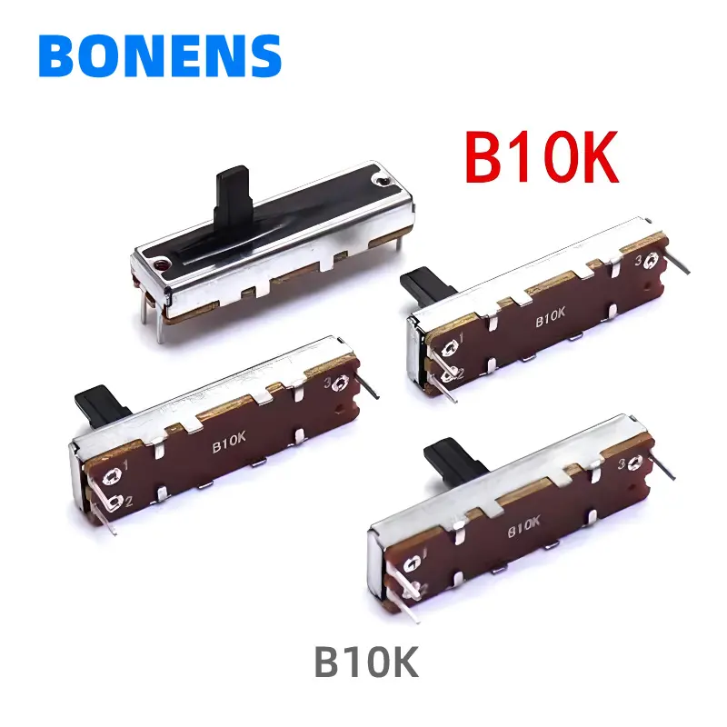 Fader mélangeur droit mono B10K potentiomètre à glissière 35mm 10k