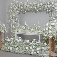 Blanc Babysbreath Rose événement grande fleur balle centres de table gypsophile longs coureurs pour cérémonie de mariage et table de réunion