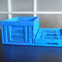 Grande caisse en plastique PP pliable et pratique, empilable, recyclable, emboîtable, en maille, pour le stockage logistique, robuste