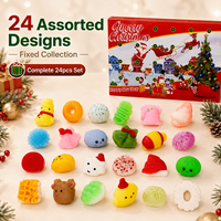 Calendrier de l'Avent de Noël 24 Jours : Ensemble de Jouets Squishy Souples en TPR, Jouets Sensoriels à Presser, Surprise de Fêtes, Cadeau en Gros
