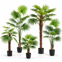 Palmier artificiel sur mesure, hauteur et forme personnalisées, feuilles de plantes tropicales réalistes, pour hôtels, halls d'accueil, centres commerciaux, projets d'aménagement