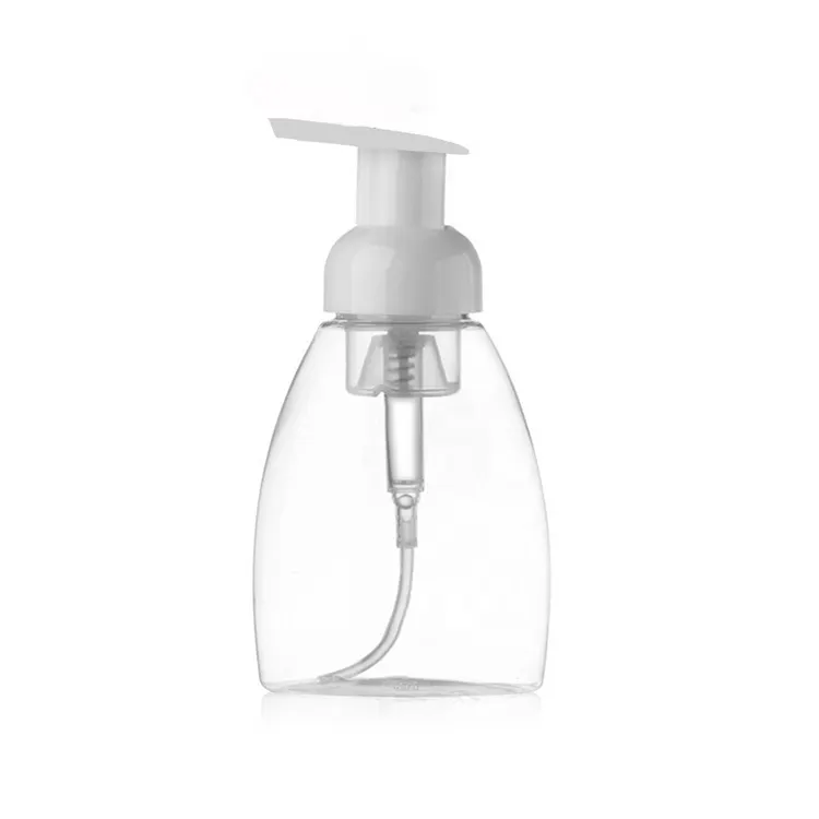 dreieckige geformte transparente PET-schaumpumpe flasche handseifen-flaschen-set 240 ml 8 oz hersteller/großhandel
