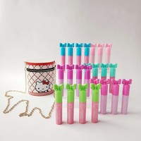 Nouveau Coffret de Brillants à Lèvres Hello Kitty 2026 – 24 Teintes Mixtes avec Sac de Rangement Mignon Hello Kitty – Kit Cosmétique pour Enfants – Vente en Gros
