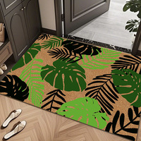 Paillasson en faux coco avec impression UV - Tapis de sol extérieur robuste pour attraper la saleté et la boue, tapis d'entrée antidérapant