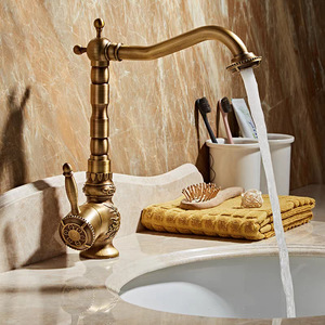 Rubinetto in Ottone Stile Retrò Europeo con Valvola in Ceramica, Design Moderno, Montaggio su Piano, Monocomando per Lavabo <span class=keywords><strong>Bagno</strong></span> - Product Image 4