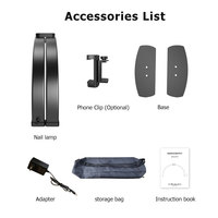Meilleure Vente Lampe LED Demi-Lune pour Ongles Pliable, Lampe de Bureau avec Support Téléphone, Lumière LED Demi-Lune pour Salon de Beauté et Ongles