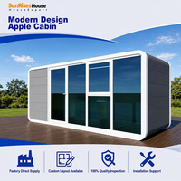 Maisonnette préfabriquée Apple Cabin, directement de l'usine, certifiée CE, pour bureau extérieur, chambre d'hôtes ou utilisation en extérieur.