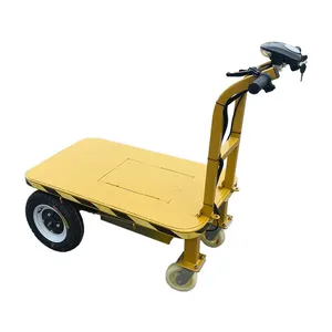 Schlussverkauf elektrischer Handwagen 4 Räder Gartenkorb Plattform kleiner Trolley