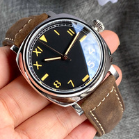 Montre vintage polonaise pour homme California Sandwich Cadran romain NH35 PT5000 Horloges étanches Rétro italien Lumineux
