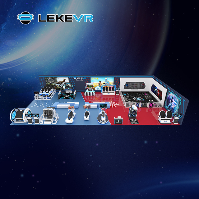 LEKE 9D VR Simulator Machine Indoor Playground 9D Theme Park Amusement Equipment for Shopping Mall Metaverse Business Game