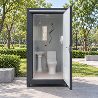 Toilettes mobiles portables étanches, WC public préfabriqué traditionnel, toilettes extérieures amovibles pour plage et chantier de construction