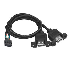 Câble répartiteur Utech Dupont 9Pin 2.54mm mâle vers femelle 1 à 2 Y connecteur USB Dupont câble de données pour <span class=keywords><strong>carte</strong></span> mère - Product Image 4