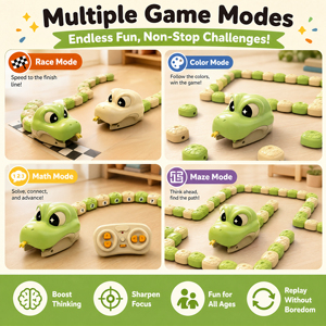 Giocattoli Serpente Telecomandato Interattivo Magnetico RC che si Mangia da Sóno, Gioco Educativo Elettrico Robotico per Bambini - Product Image 5