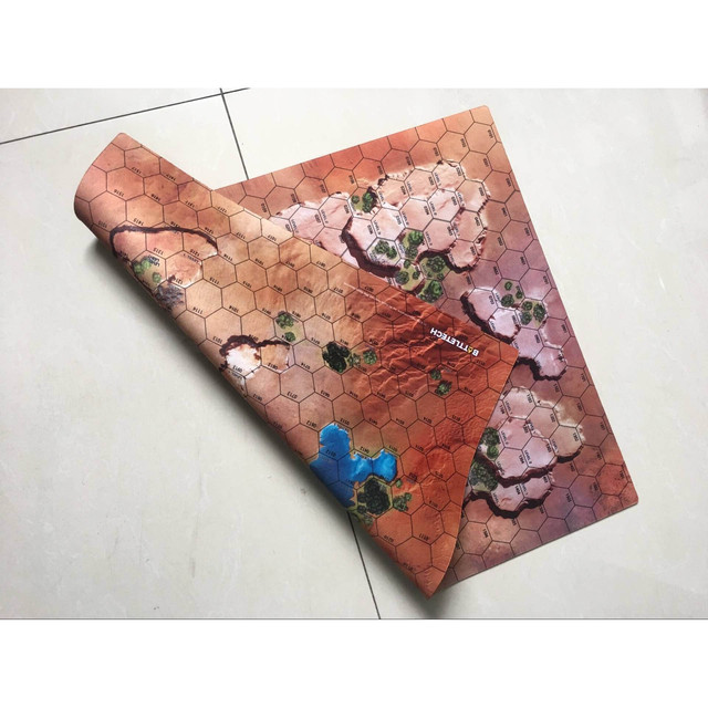 Double Sided Hex Grid Wargaming Battle Game Mat 6x4