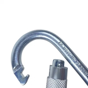 Karabiner Oval Perak 25kn dari Baja Paduan untuk Keselamatan Industri, Panjat Tebing, dan Pengait Sabuk Pengaman - Product Image 6