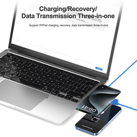 Kabel Data Perawatan Dua Ujung Seri ISOFT IS-006 IP17 untuk iPhone iPad USB-A untuk Konektor Pemulihan Data Plastik