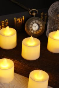 <span class=keywords><strong>Bougie</strong></span> chauffe-plat bon marché Bougies artificielles à piles en vrac grand diamètre scintillant - Product Image 3