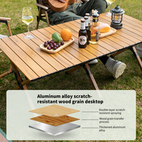 Table de pique-nique portable, légère, en aluminium, pliable, pour le camping en plein air, table de camping pliable, pique-nique à la plage