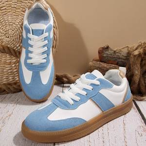 Higg GRS Sedex من مصنع أحذية رياضية للنساء بأربطة مجوفة زرقاء منخفضة القطع أحذية رياضية مخصصة أحذية رياضية للسيدات أحذية رياضية غير رسمية - Product Image 6