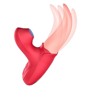 Dildo vibrador 3 en 1 con simulación de lengua, vibración y succión para orgasmos rápidos, juguete sexual femenino AV. - Product Image 4