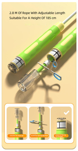 <span class=keywords><strong>Corde</strong></span> <span class=keywords><strong>à</strong></span> <span class=keywords><strong>sauter</strong></span> segmentée <span class=keywords><strong>à</strong></span> double roulement en PVC, longueur réglable, pour débutants et élèves du primaire - Product Image 6