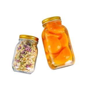 Contenedor de vidrio para mermelada de pepinillo, 8oz, 16oz, 34oz, tarro de vidrio para almacenamiento de alimentos, tarro de vidrio para mantequilla de maní con tapa de metal - Product Image 5