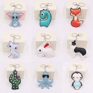 พวงกุญแจหนังแฟชั่นสุดฮิต น่ารัก รูปสัตว์น้อย จิ้งจอก ช้าง กระต่าย ของตกแต่งกระเป๋า - Product Image 1