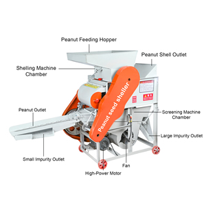 Machine automatique de décorticage d'arachides en acier inoxydable avec fonction de criblage pour le traitement agricole en ferme - Product Image 3