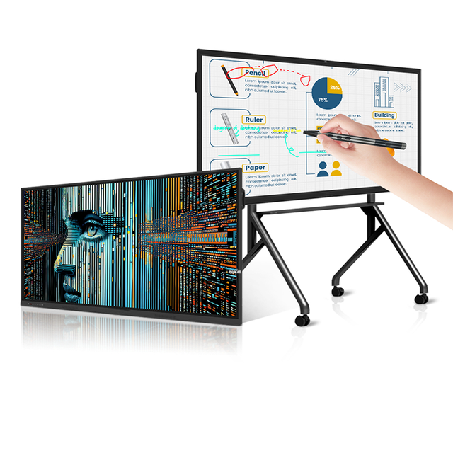 JOMETECH 55/65/75/86/100 Inch 4K LCD 20-Point IR Touch Screen Interactive Whiteboard Android/Windows Smart Board 3-Year Warranty