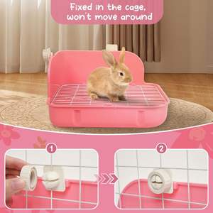 Anti sprey İdrar saptırma ile küçük hayvanlar tavşan çöp Pan kafes köşe atık tepsisi - Product Image 2