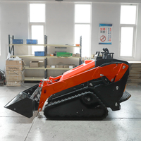 Chargeuse compacte HUALITONG V1000 certifiée CE avec moteur diesel Kubota/Perkins, livraison rapide, chargeuse frontale et accessoires