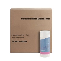 Lingettes de nettoyage pour cuisine et table en tissu non tissé réutilisable, gaufrées OEM, 1 pli, couleur personnalisée