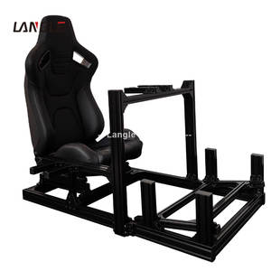 <span class=keywords><strong>Cockpit</strong></span> de simulation de course réglable en mouvement, profil en aluminium 4080 anodisé noir/argent, simulateur de course, siège de jeu - Product Image 4