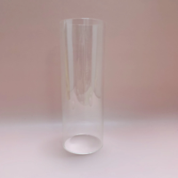 Tube de cylindre en verre borosilicaté clair personnalisé en gros pour lampe