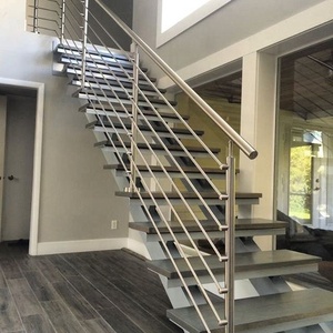 Barandilla de escalera de barra de acero inoxidable, pasamanos de escalera de acero inoxidable para balcón - Product Image 1