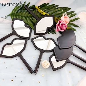 OEM Lip-Shaped Mini <b>Mirror</b> and Private Label Black Pocket Makeup Tool Set Wholesale <b>Small</b> Squared Eyelash Tweezers - Product Image 5