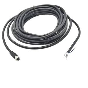 ขั้วต่อกันน้ำแบบวงกลม M8 IP67 สำหรับงานอุตสาหกรรม แบบ 4 ขา ขึ้นรูปตรง ตัวเมีย สาย PVC ขั้วต่อปลั๊กแบบอากาศยาน - Product Image 1