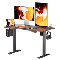 Bureau électrique moderne réglable en hauteur avec mémoire de position, cadre en acier inoxydable, table ergonomique assis-debout pour jeux et ordinateur