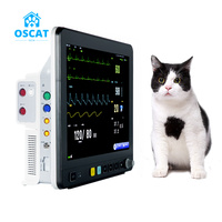 OSCAT Meilleure vente 15 pouces écran LCD moniteur vétérinaire dispositif d'analyse vétérinaire avec 6 paramètres de signes vitaux