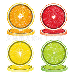 Citrus Fruit Themed <b>Paper</b> Plates Round Digital Printing Birthday Party Tableware Environment Friendly <b>Paper</b> Material - Product Image 5
