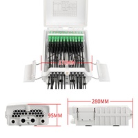 Caja de terminales Ftth de 24 núcleos, caja de distribución de fibra óptica IP65, impermeable, para exteriores, montada en la pared, caja de empalme de fibra óptica OTB FAT