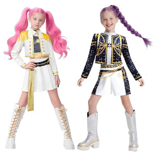 Costume de groupe Demon Hunter pour filles, tenue de performance Kpop pour enfants, tenue de scène en spandex, filles, printemps 2025 - Product Image 5