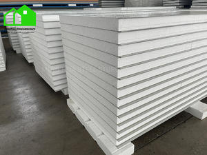 Panneaux sandwich à âme en <span class=keywords><strong>laine</strong></span> <span class=keywords><strong>de</strong></span> verre/<span class=keywords><strong>laine</strong></span> <span class=keywords><strong>de</strong></span> <span class=keywords><strong>roche</strong></span>/EPS, en acier PPGI, résistant à l'eau, anti-feu, design moderne, prix bas - Product Image 4